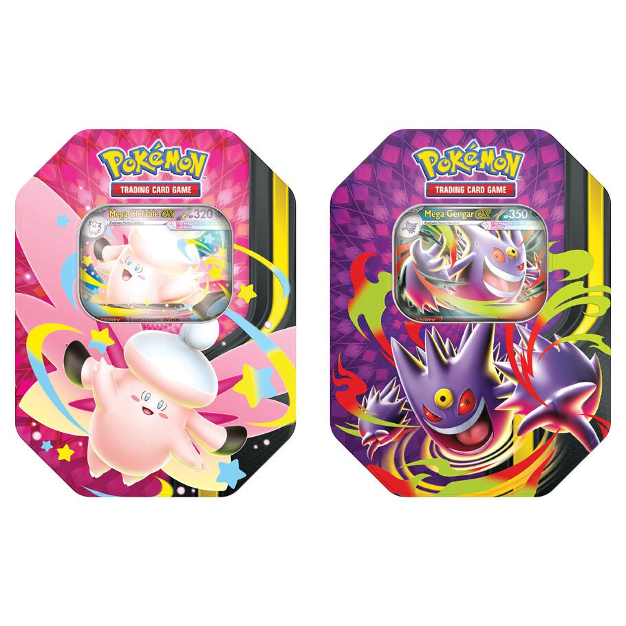 Pokemon Mega Evolution Mega Moonlit ex Tin ( Mega Genga & Clefable )
