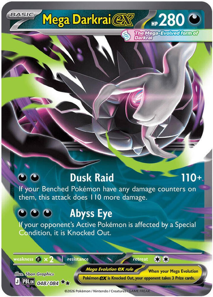 Mega Darkrai Ex 078/084 Pitch Black NM