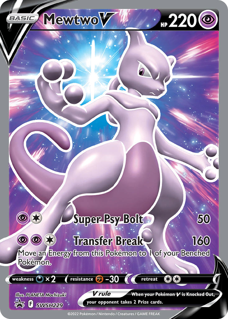 Pokemon - Mewtwo V - SWSH229 - Sword & Shield Promo - Promo - Single Card