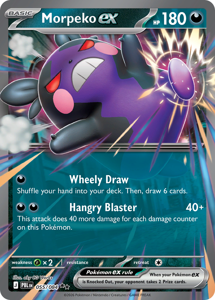 Pokemon - Morpeko ex - 055/084 - Pitch Black - Double Rare - Single Card