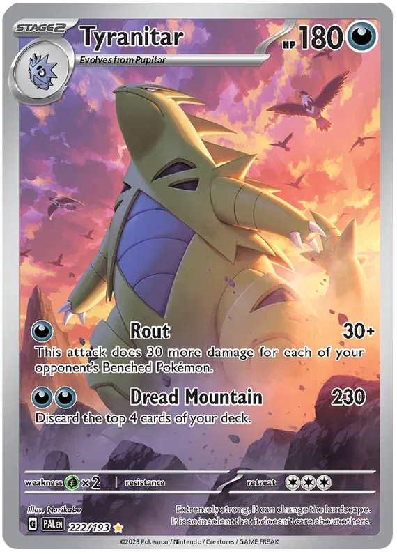 Pokemon Tyranitar Illustration Rare 222/193